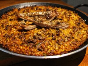 arroz con secreto y foie